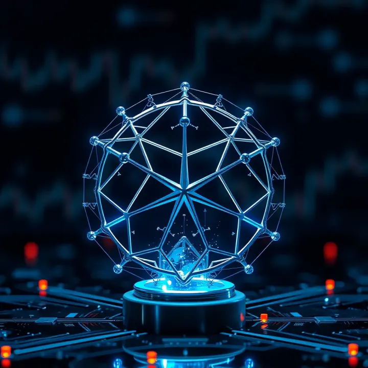 Cardano Blockchain Technology and Ecosystem Development Conceptual illustration of blockchain technology and Cardano ecosystem development