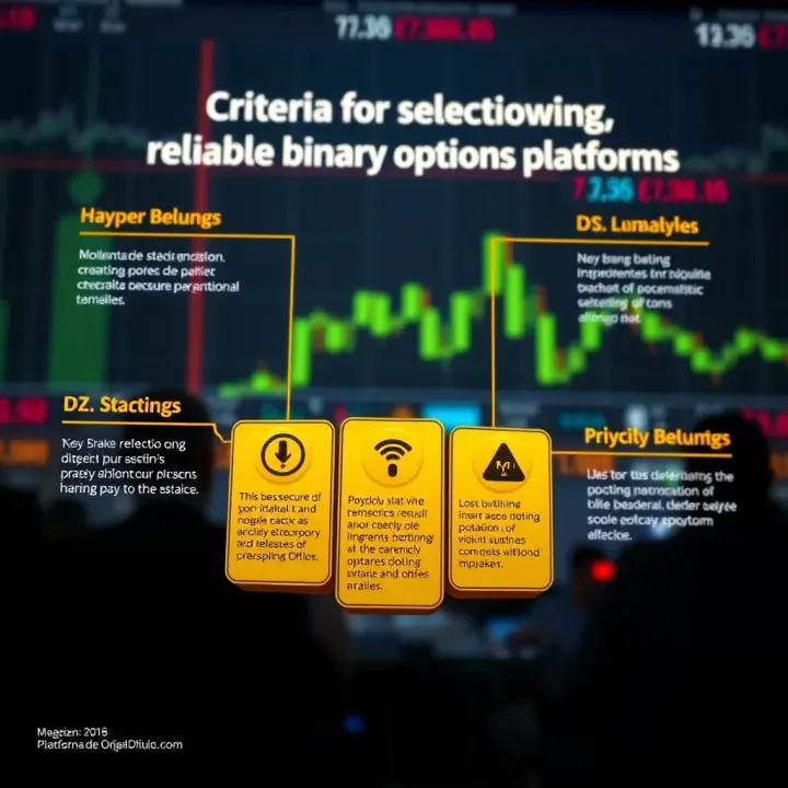 Visual representation highlighting key criteria for selecting secure and reliable binary options platforms