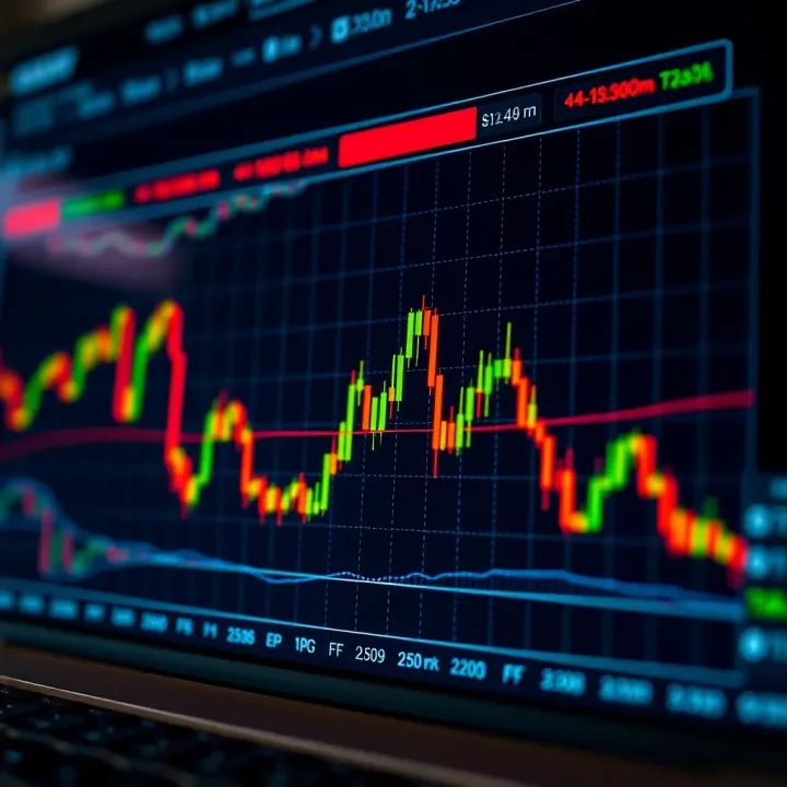 Graph illustrating trading strategies and risk management techniques in financial markets