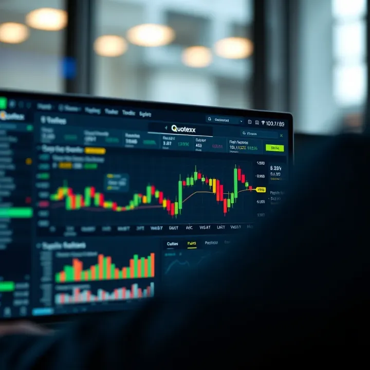 User interface walkthrough of Quotexx trading platform highlighting key features and tools