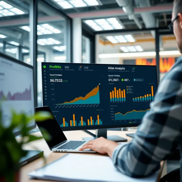Dashboard showcasing Profitix financial management tools and investment analytics