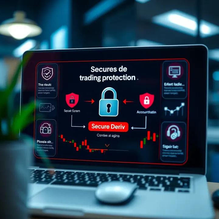 Visual guide illustrating secure login and account protection measures on trading platform