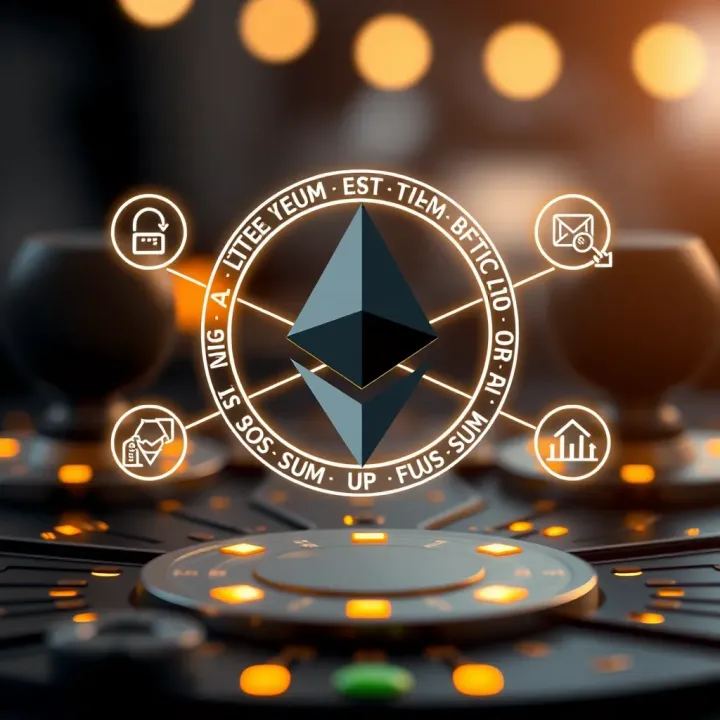 Diagram illustrating Ethereum network upgrades and technological advancements