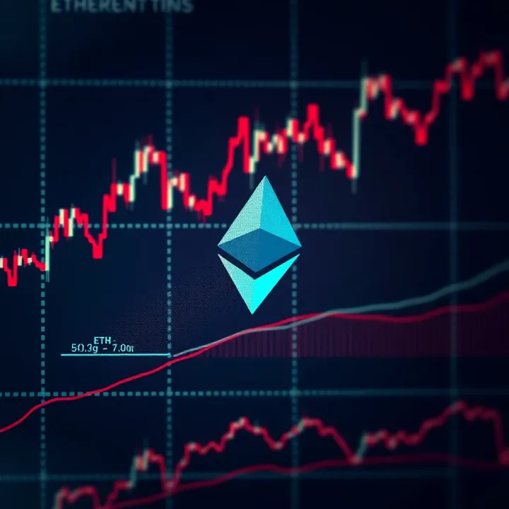 Graph showing Ethereum price trends influenced by economic and technological factors