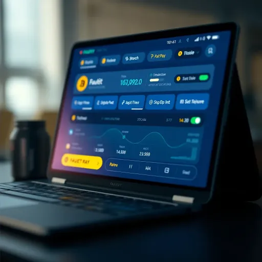 Screenshot of Faucet Pay digital wallet interface showing cryptocurrency balance and transaction options