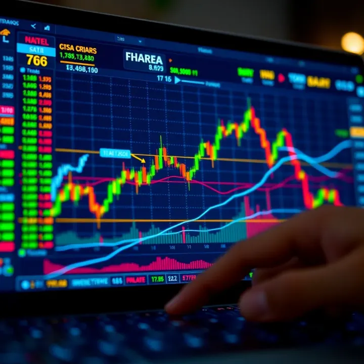 Chart showing common Forex options trading strategies and market trends