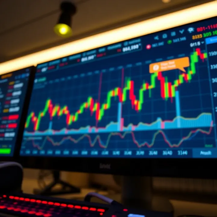 Interface of a forex trading platform showing currency pairs and charts