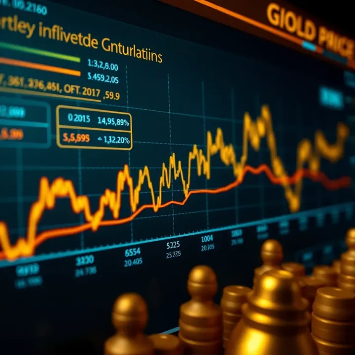 Graph showing gold price fluctuations influenced by economic and political events