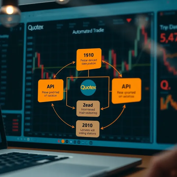 Diagram illustrating the integration flow of Quotex API with automated trading applications