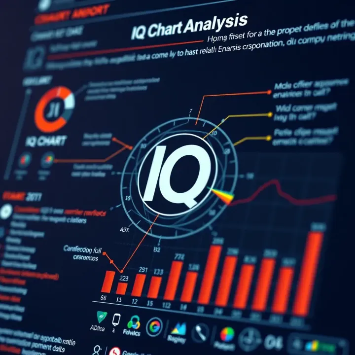Diagram showing components and structure of an IQ chart for data interpretation
