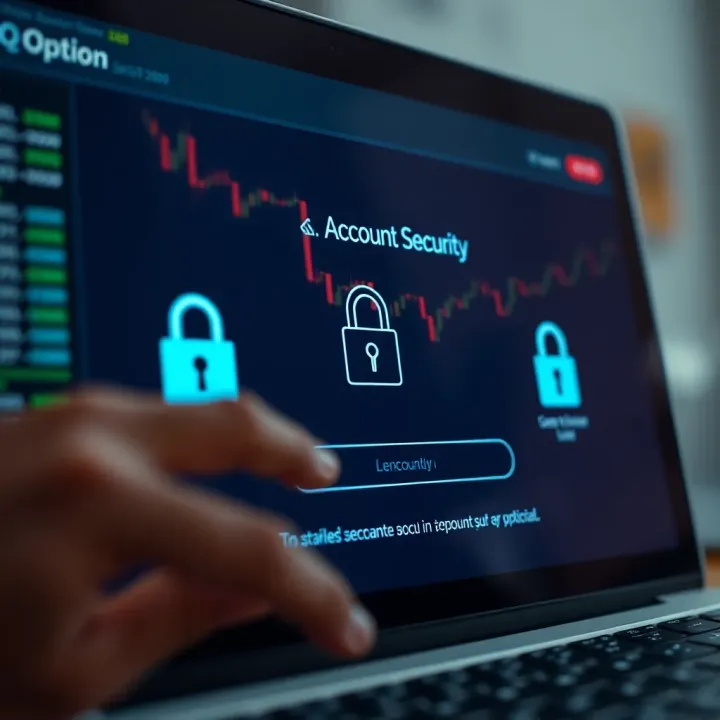 Secure login interface with encryption icons representing account safety
