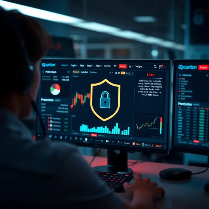 Secure online investment environment with highlighted protection features