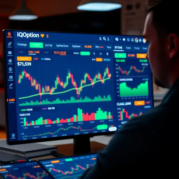Overview of an online investment platform interface showing various financial charts and options