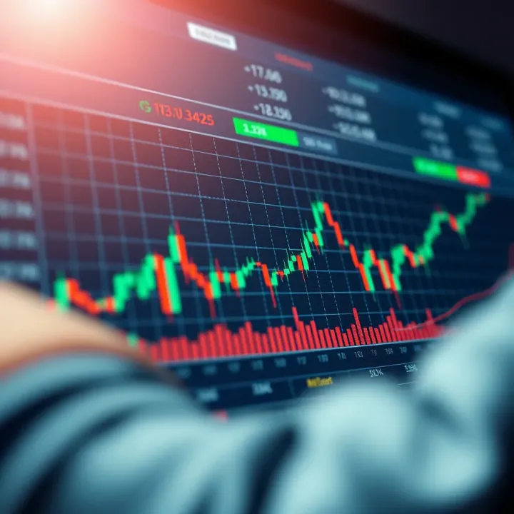 Graph depicting trading strategy and risk management concepts for IQ Option investors