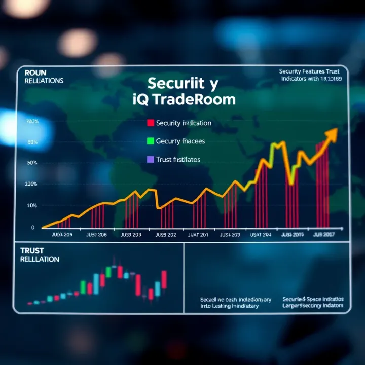 Graph illustrating security features and trust indicators of the IQ TradeRoom platform