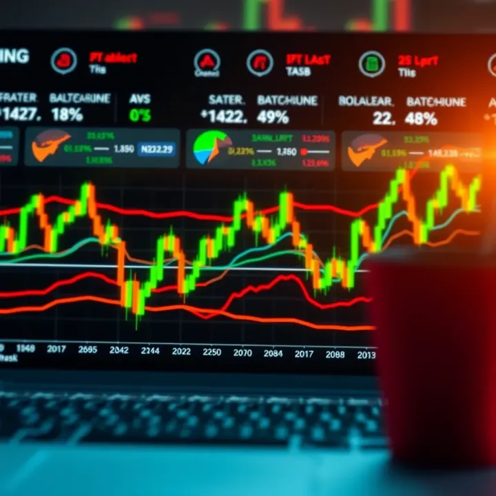Graph displaying trading performance metrics and risk management indicators