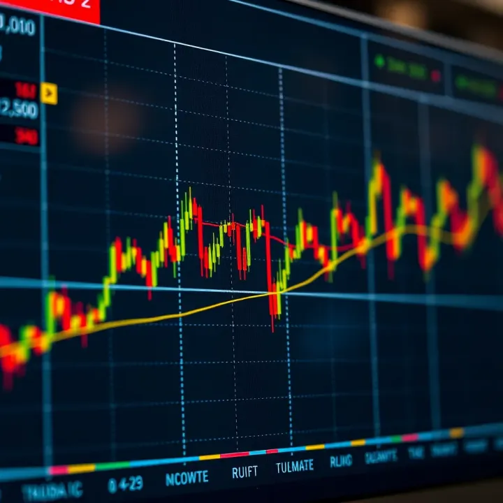 Graph showing different types of moving averages applied to stock price chart