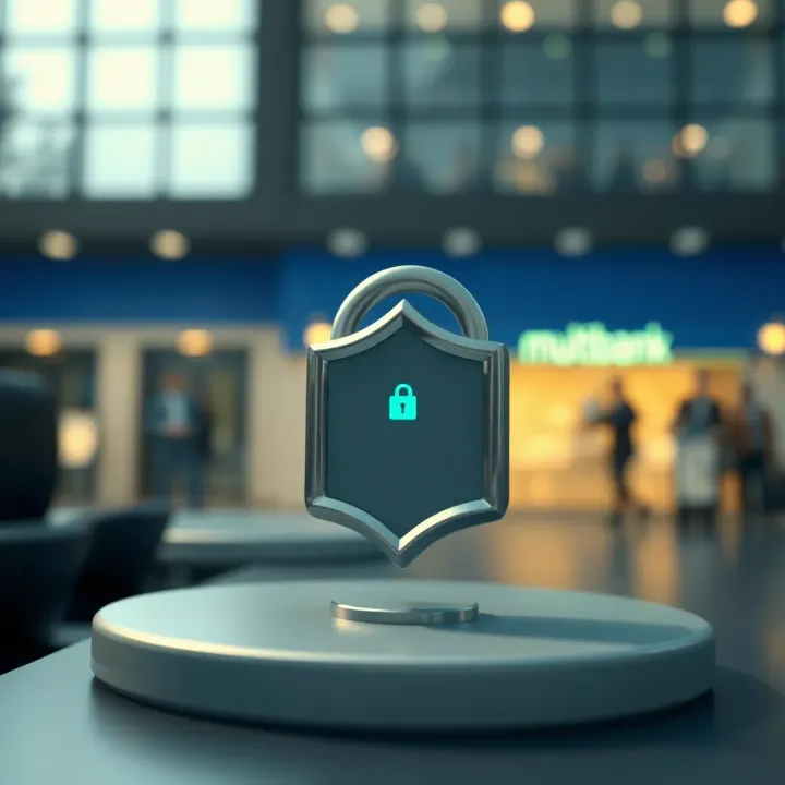 Illustration representing financial security and trust in banking services