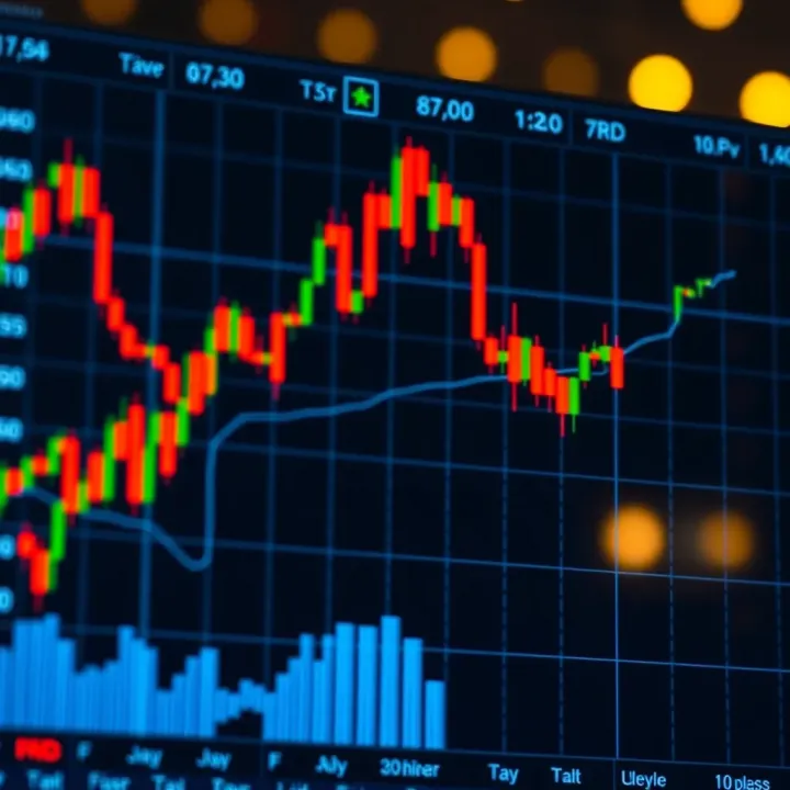 Nighttime forex trading chart showing currency pairs with highlighted liquidity and volatility