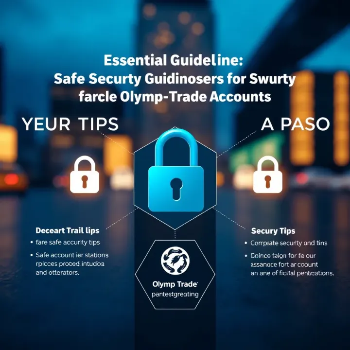 Security tips graphic illustrating safe account protection practices for Olymp Trade users