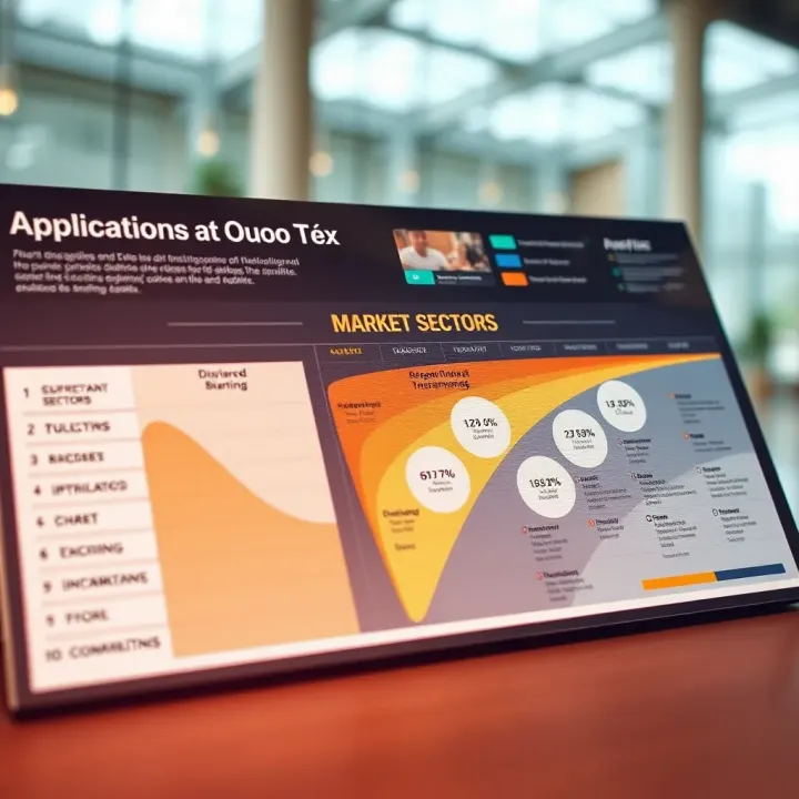 Chart showcasing diverse applications and advantages of Ouotex in various market sectors