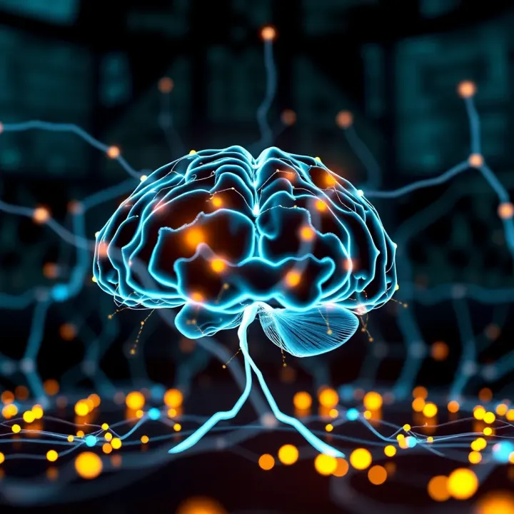 Neural pathways connecting brain areas symbolizing neuro-linguistic programming concepts