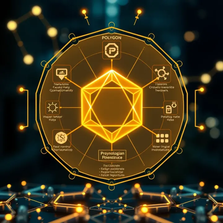 Diagram illustrating the technological architecture and components of the Polygon blockchain network