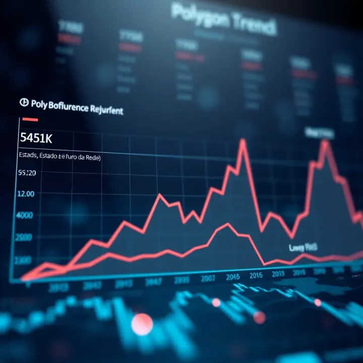 Graph showing the growth trends and market impact of Polygon within the blockchain ecosystem