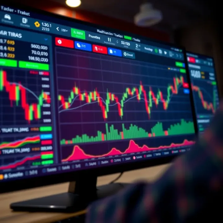 Detailed interface of Quoetex trading platform showing charts and market data