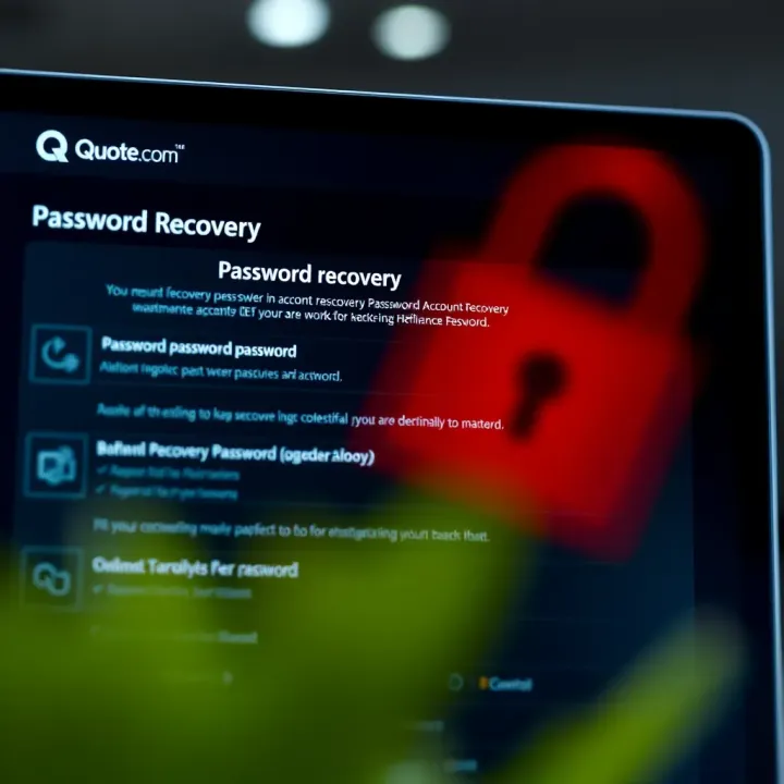 Account recovery options displayed on Quotex.com platform for forgotten password