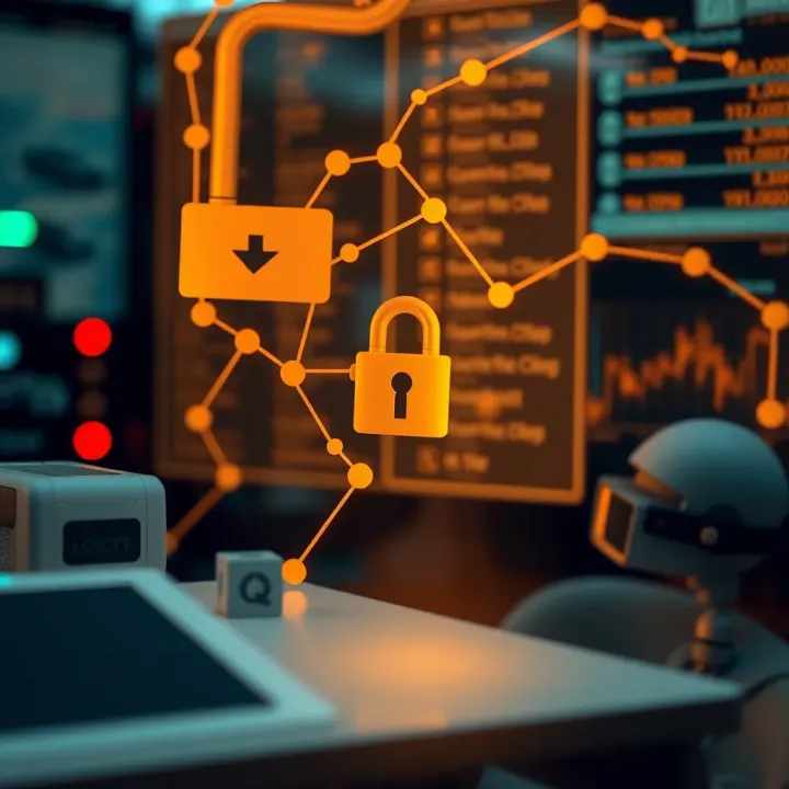 Illustration of data protection and privacy concepts related to accessing Quotex safely