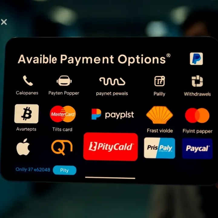 Visual representation of various payment methods available for deposits and withdrawals on Quotex