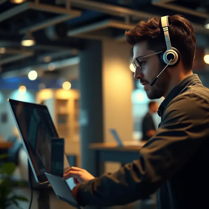 Customer support representative assisting a user through live chat on Quotex platform