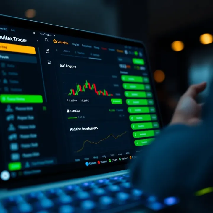 User interface of Quotex Trader showing asset selection and trading options