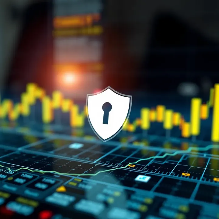 Security shield icon representing data protection on trading platform