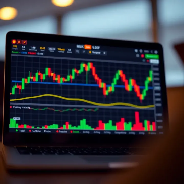 Visual representation of risk management techniques using charts and indicators