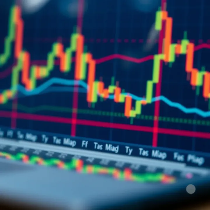 Chart showing technical analysis indicators for binary options trading on Quotex platform