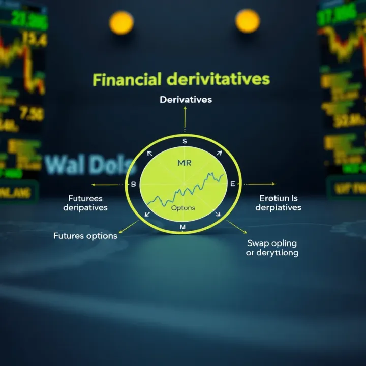 Diagram of different types of financial derivatives illustrating futures, options, and swaps