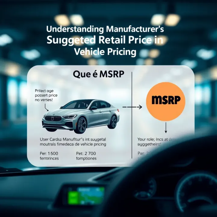 Diagram illustrating the concept of Manufacturer's Suggested Retail Price and its role in vehicle pricing