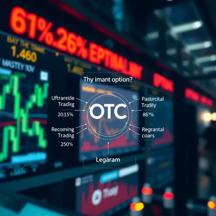 Diagram illustrating how over-the-counter (OTC) trading operates in the binary options market