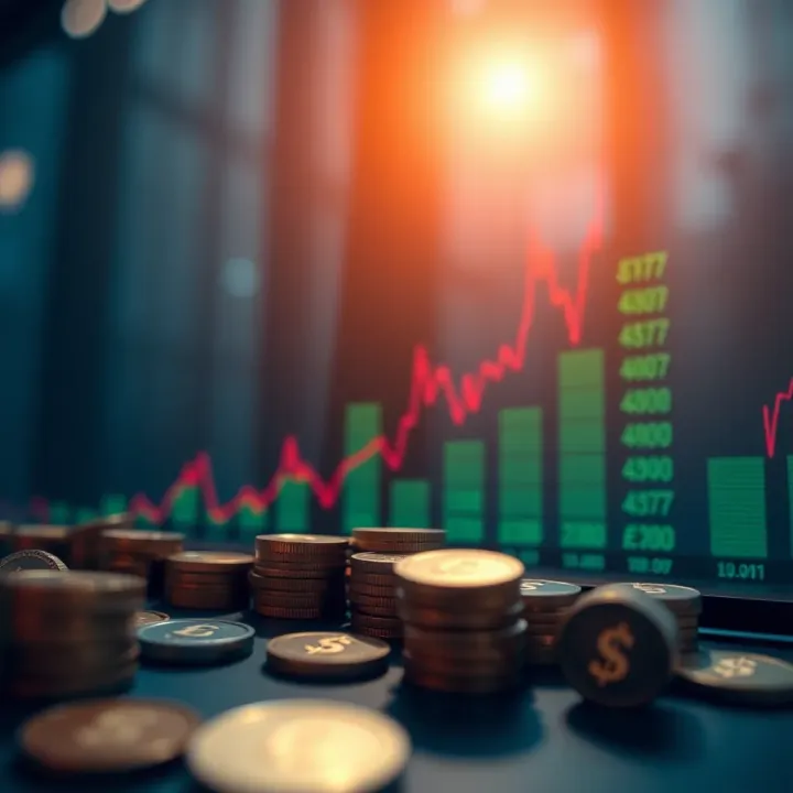 Graph showing rising forex trading profits with currency symbols